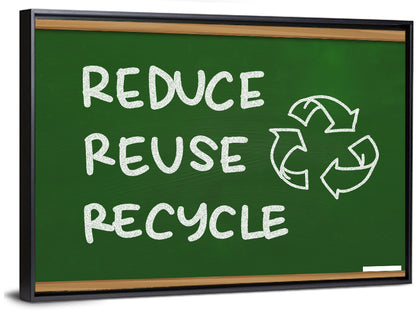 Reduce Reuse Recycle Chalkboard Wall Art