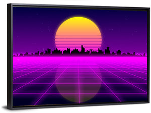 Neon Lights Sunrise Wall Art