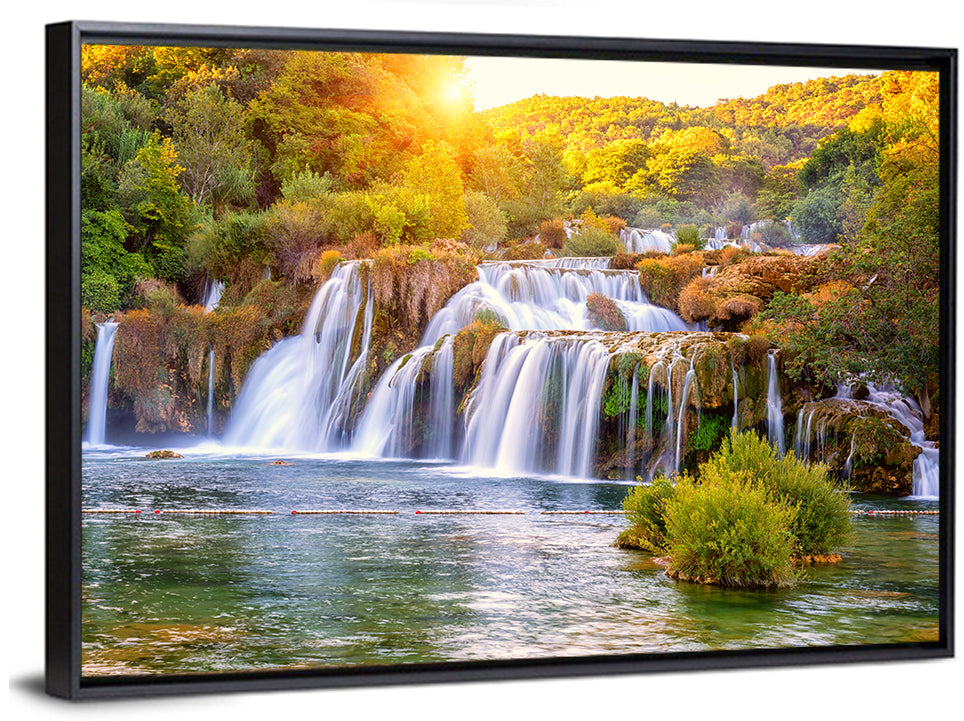 Skradinski Buk Waterfall at Golden Hour Wall Art