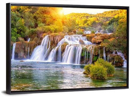 Skradinski Buk Waterfall at Golden Hour Wall Art
