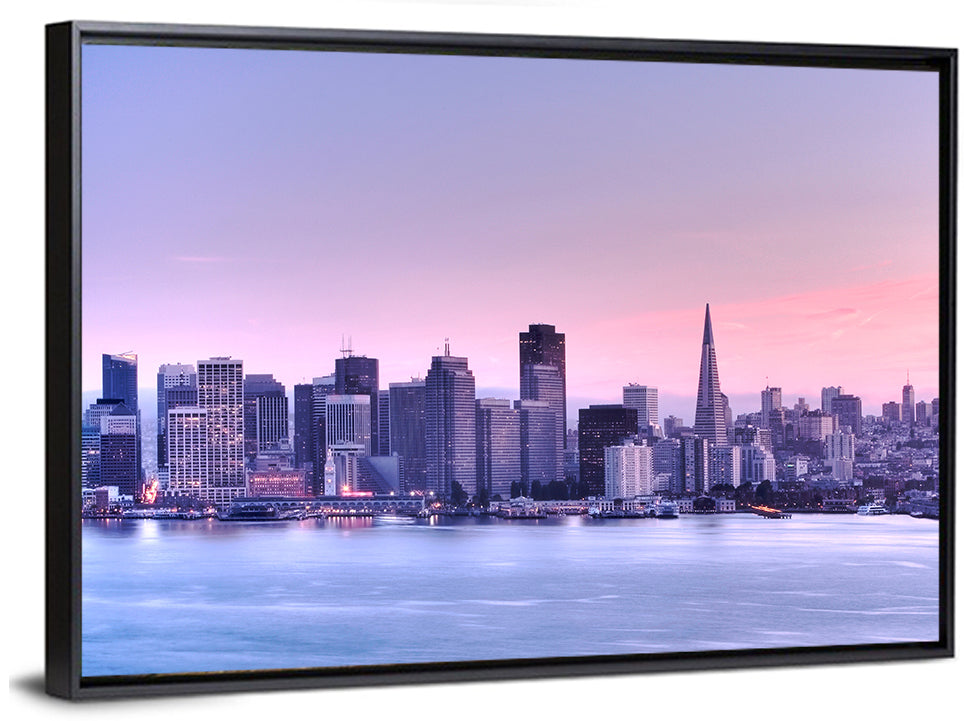 San Francisco Skyline at Lavender Dusk Wall Art