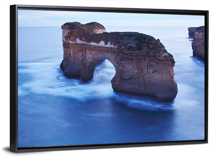 London Arch Ocean Cliffs at Dawn Wall Art as a framed canvas