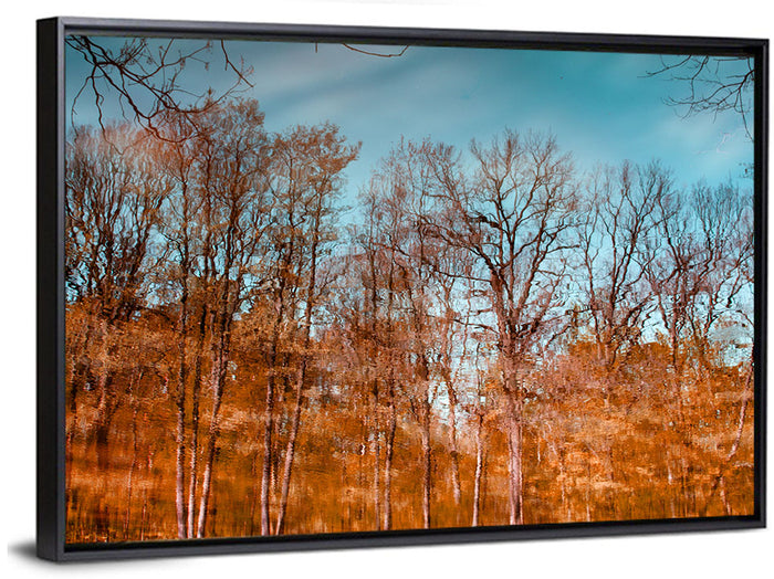 Autumn Reflection Wall Art as a framed canvas