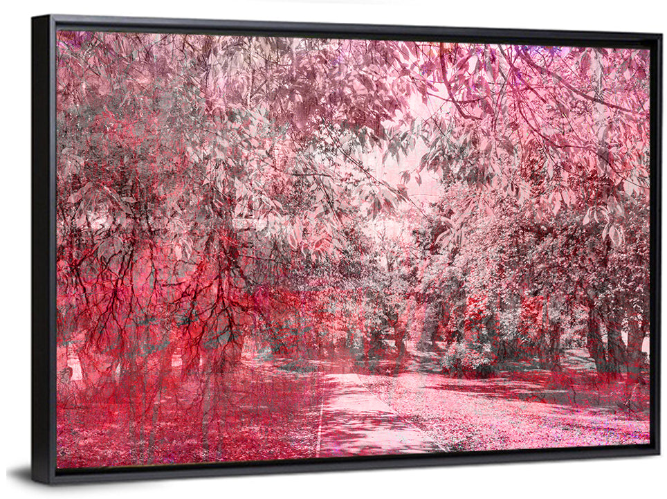 Pink Autumn Pathway Wall Art