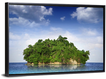Tranquil Tropical Island Reflection Wall Art