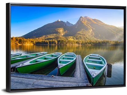 Moored Boats at Hintersee Wall Art