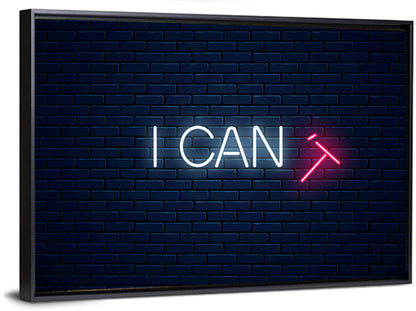 I Can Neon Sign Wall Art