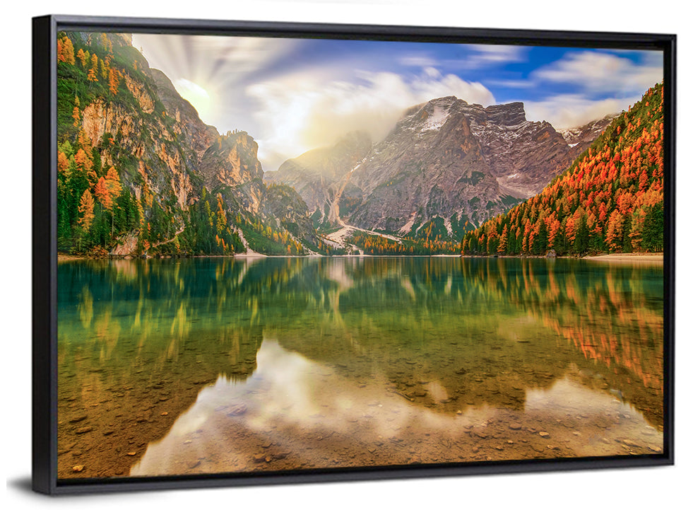Lago Di Braies Sunrise Wall Art