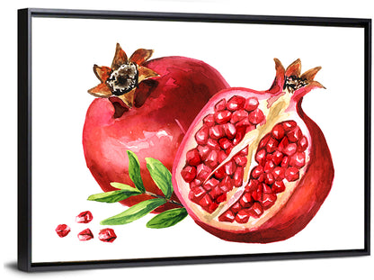 Fresh Pomegranate Watercolor Wall Art
