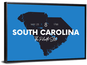 South Carolina State Map Wall Art