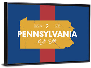 Pennsylvania State Map Wall Art