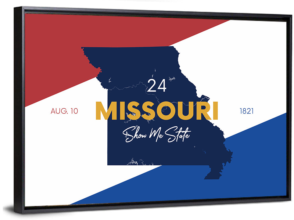 Missouri Map, Show Me State Wall Art