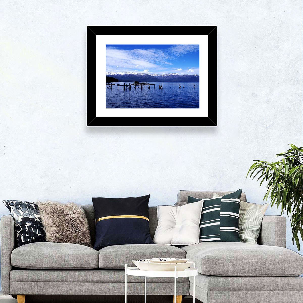 Nahuel Huapi Lake with Wooden Pilings Wall Art