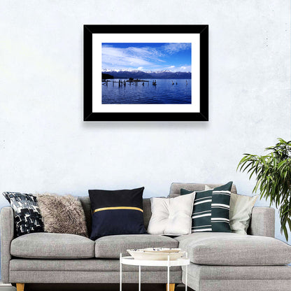 Nahuel Huapi Lake with Wooden Pilings Wall Art