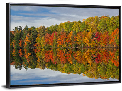 Moccasin Lake Autumn Reflection Wall Art