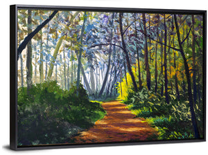 Pathway Through Alley Forest Wall Art