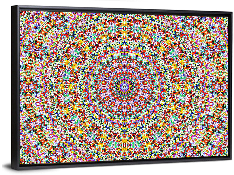 Beaded Kaleidoscope Mandala Wall Art