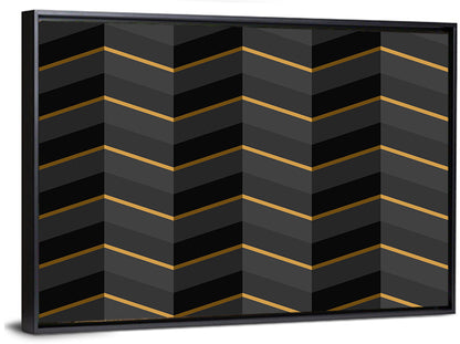 Black Stripes with Gold Accents Wall Art