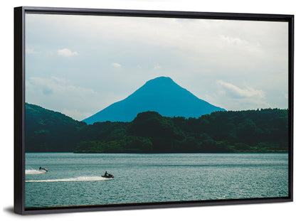 Kaimon Dake Over Lake Ikeda Wall Art