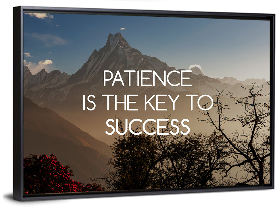 Patience Is the Key to Success Wall Art
