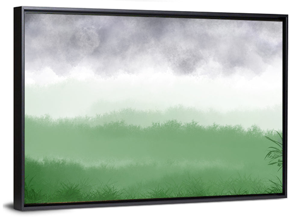 Misty Green Fields Wall Art