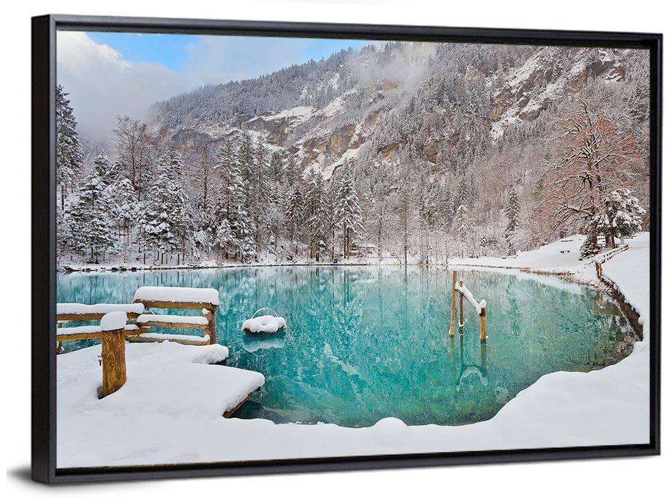 Blausee Winter Reflection Wall Art