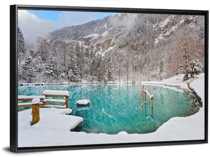 Blausee Winter Reflection Wall Art
