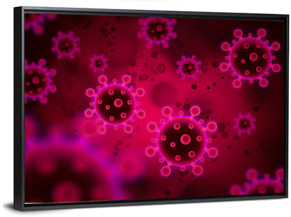 Microscopic Virus Particle Study Wall Art