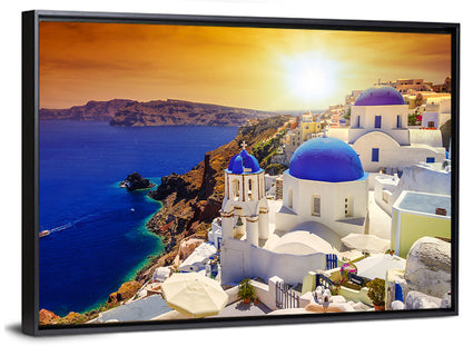 Sunset Over Oia Wall Art