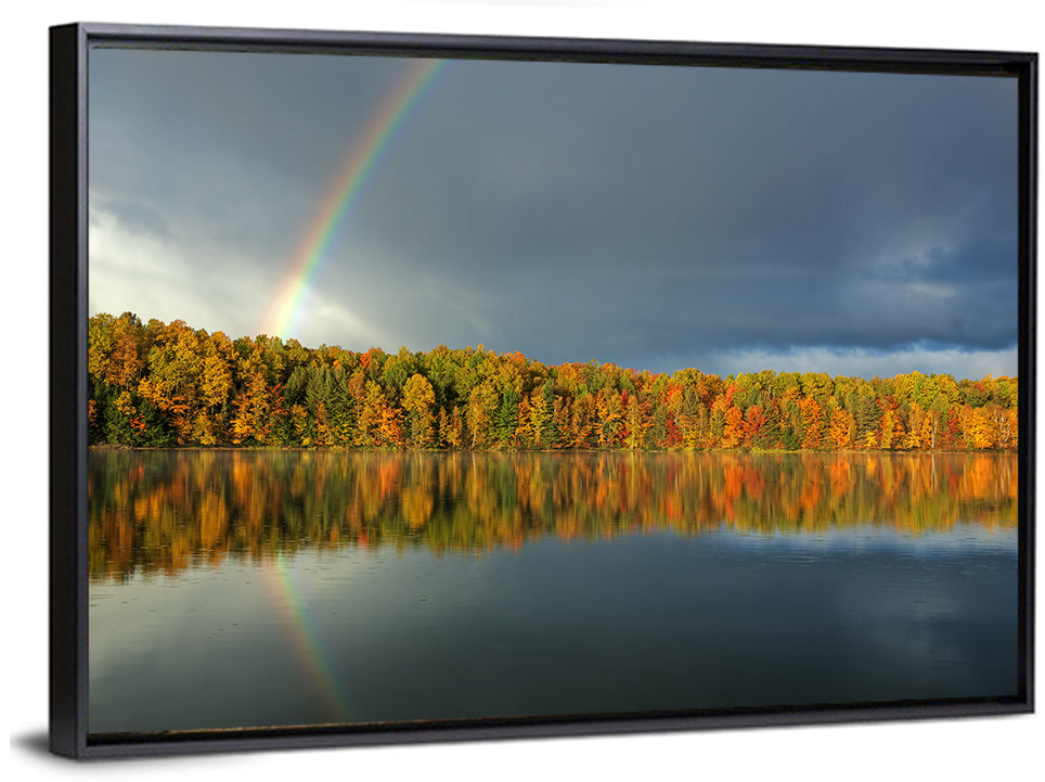 Moccasin Lake Autumn Rainbow Wall Art