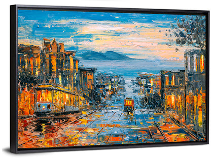 San Francisco Cable Car at Dusk Wall Art