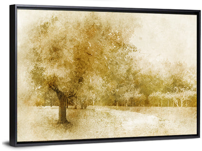 Sepia Orchard Pathway Wall Art