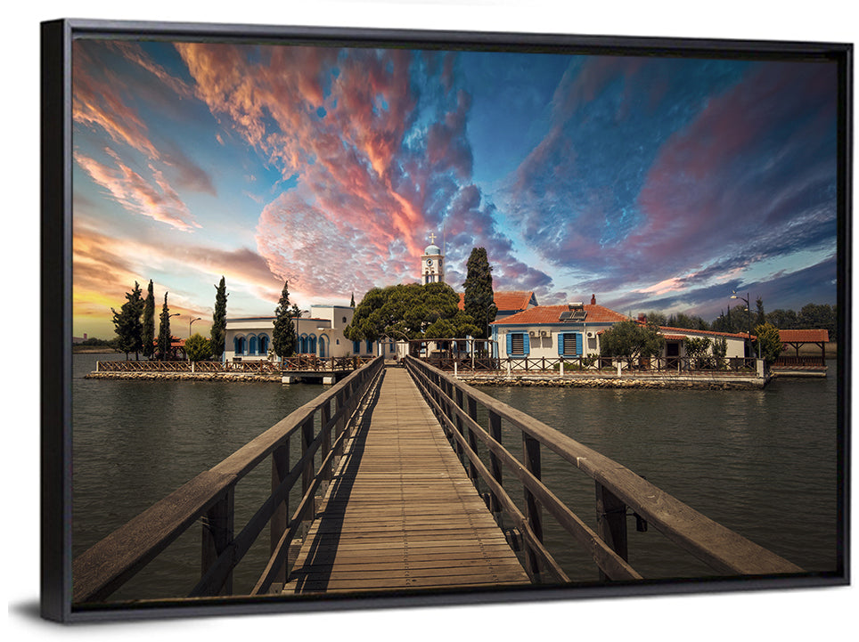 Agios Achilleios Monastery at Sunset Wall Art