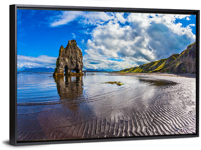 Hvítserkur Sea Stack at Sunset Wall Art