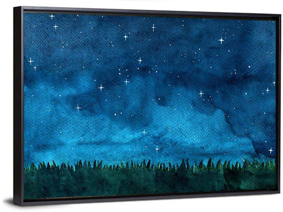 Starry Meadow Nightscape Wall Art