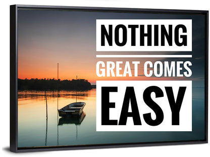 Nothing Great Comes Easy, Boat at Sunrise Wall Art