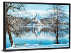 Bled Castle Winter View Wall Art