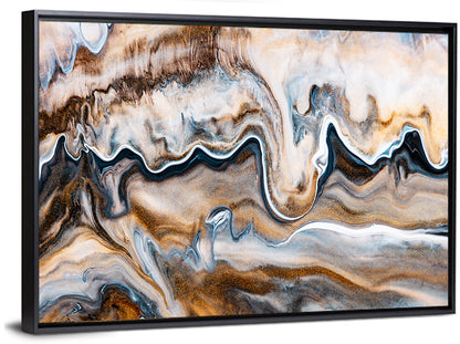 Marbled Gold Swirl Wall Art