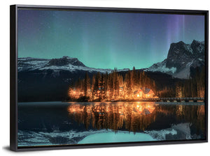 Aurora Borealis Emerald Lake Wall Art