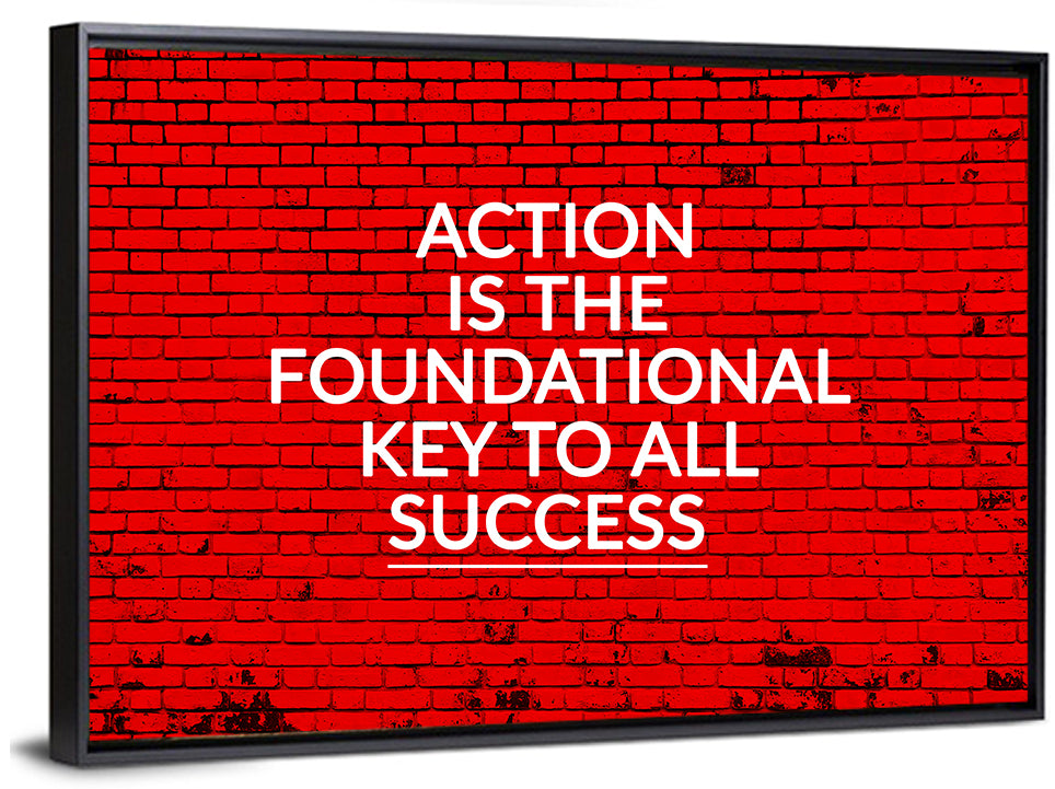 Key to Success on Red Brick Wall Art