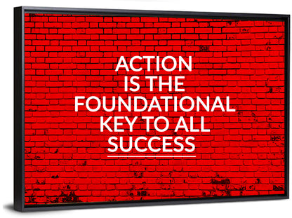 Key to Success on Red Brick Wall Art