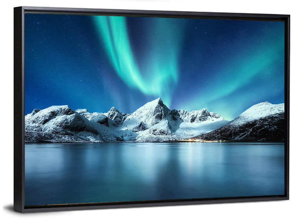 Lofoten Aurora Reflection Wall Art