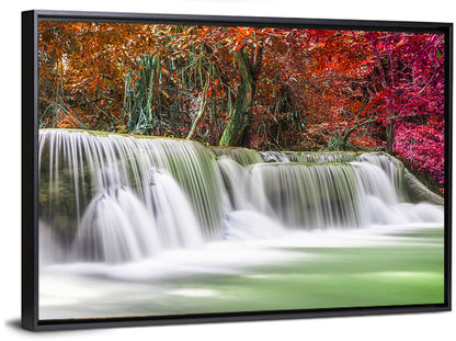 Kanchanaburi Autumn Waterfall Wall Art