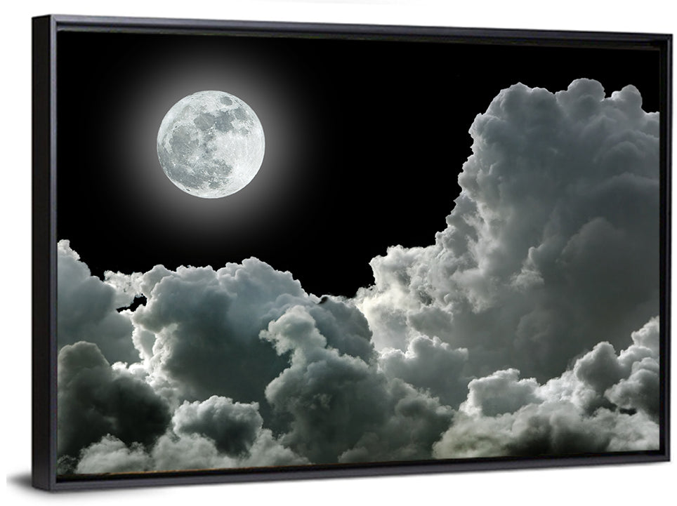 Cloudy Moonlight Wall Art
