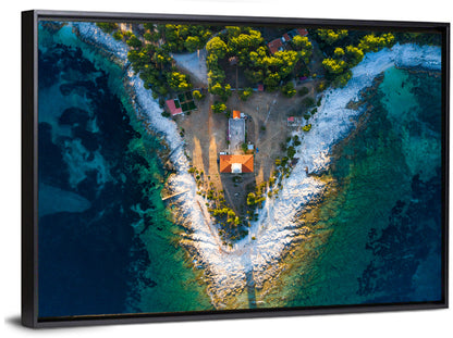 Veli Rat Aerial Lighthouse View Wall Art