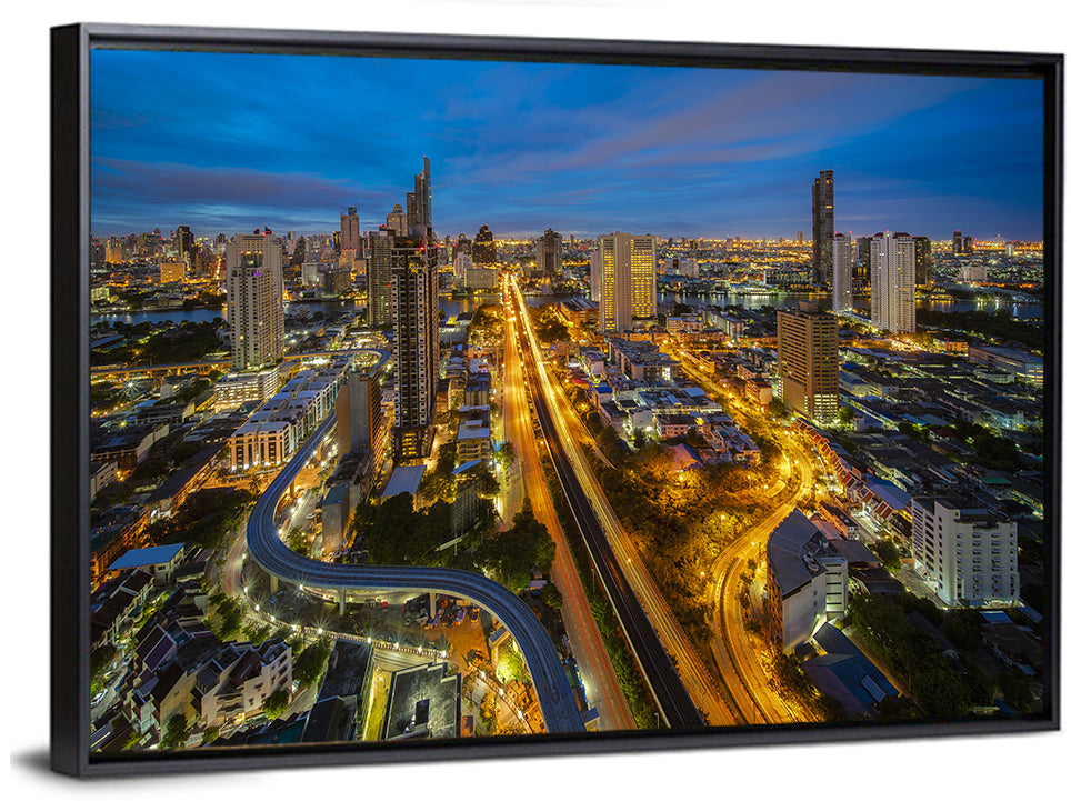 Bangkok Dusk Cityscape Wall Art