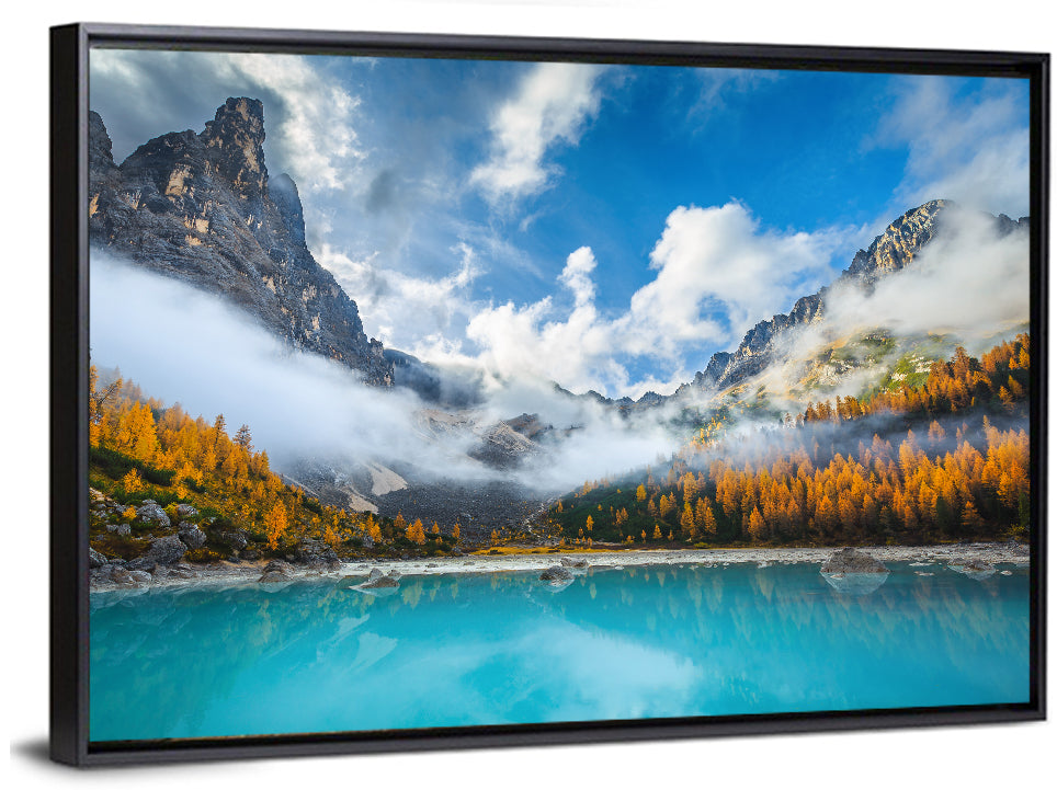 Autumn at Lake Sorapis, Dolomites Wall Art