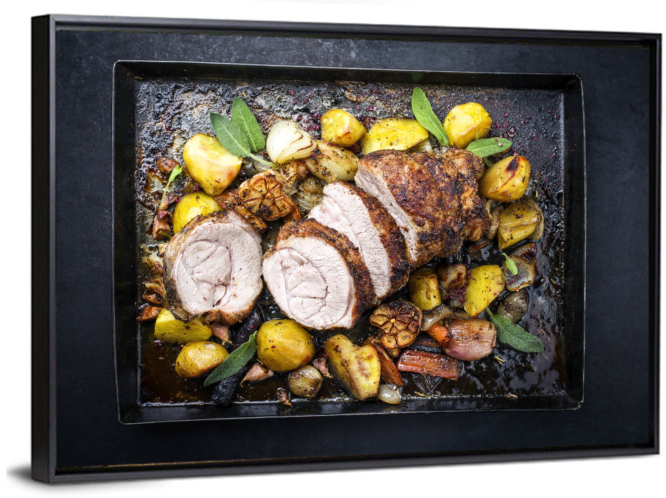 Roasted Veal Roll with Potatoes Wall Art