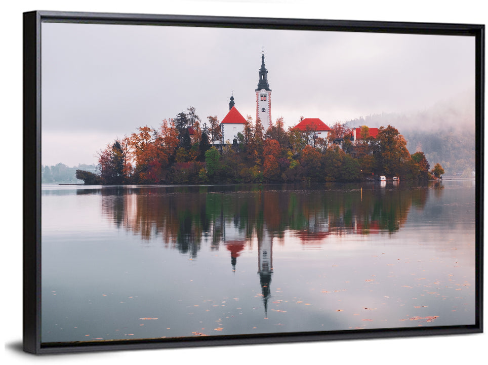 Lake Bled Morning Reflection Wall Art