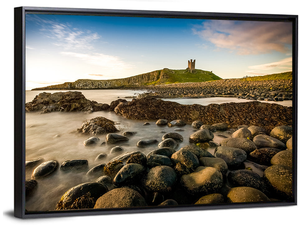 Dunstanburgh Castle at Golden Hour Wall Art